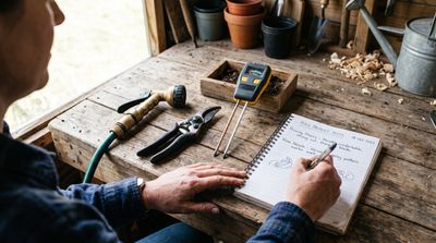 A workbench where Terra Hills tests home and garden products