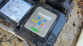 Nidec variable-speed pool pump controller showing 2850 RPM
