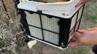 Pleated NanoFilter panels fitted around the Escape basket