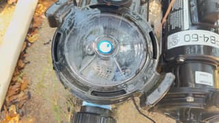 PoolRx+ unit visible through the clear pump strainer lid after installation