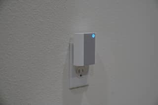 A Ring Chime plugged into a wall outlet