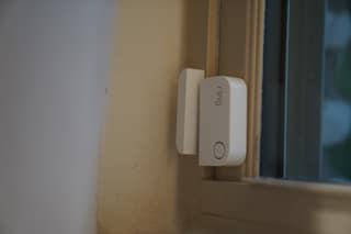A second Ring Alarm contact sensor and magnet up close
