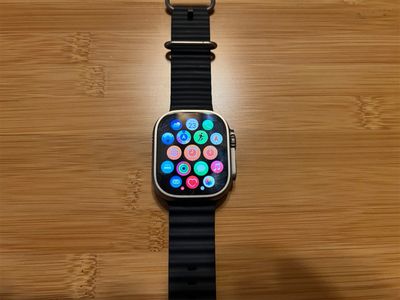 The always-on display and watch face of the Apple Watch Ultra 2, readable at a glance